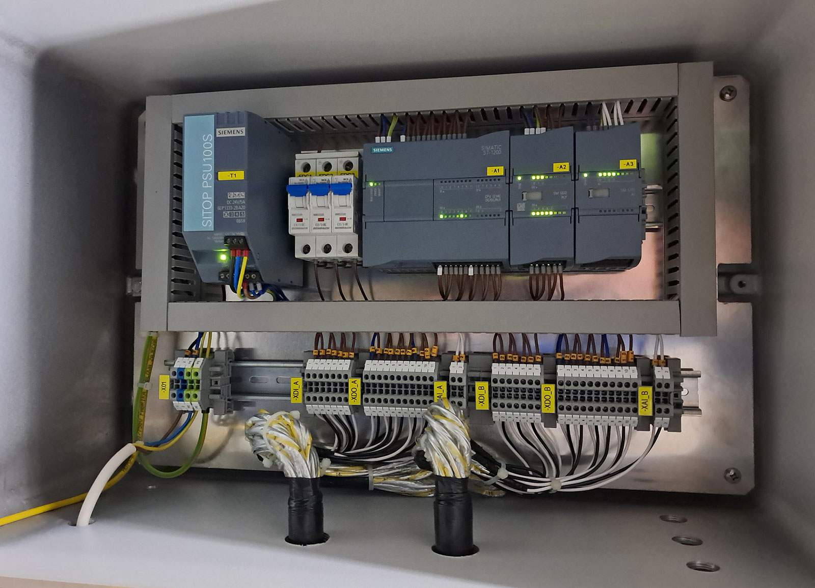 Lokales Bedien- und Kontrollpanel zur Steuerung der Kompressorlast GB2402 A/B in der Raffinerie Pančevo